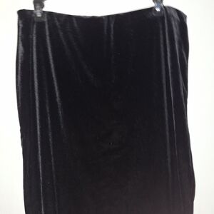 J. Jill Black Velvet Pencil Skirt